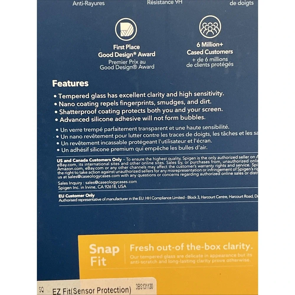 Caseology Tempered Glass Screen Protector 2‎ pack SnapFit iPhone 15 ProMax